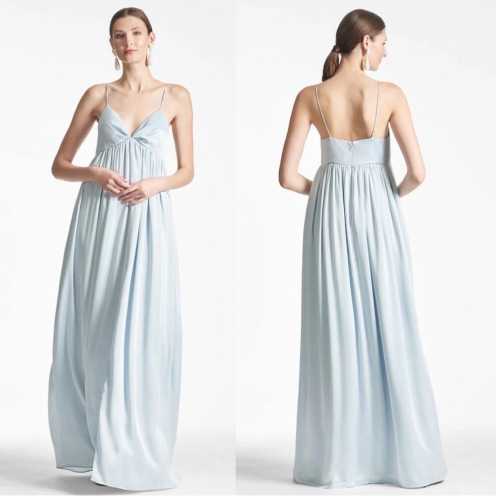 SACHIN + BABI Jessica Gown In Ice Blue